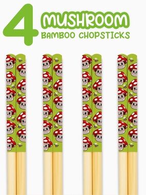 Mushroom Bamboo Chopsticks 🥢